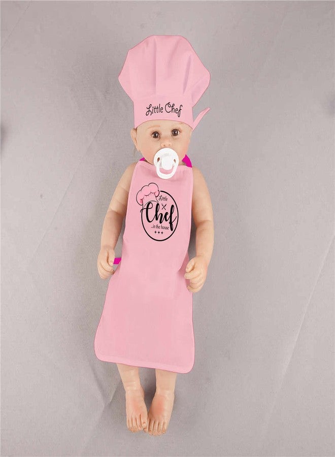 Style Secrets زيّ الطاهي الصغير من ستايل سيكرتس، عبارة عن مريلة وقبعة من البوليستر والقطن، مناسب للأطفال الرضع والصغار، لجلسات التصوير، والطبخ، والفنون والحرف اليدوية، والأنشطة الترفيهية، إلخ. (10-15 سنة، وردي) - Image 1